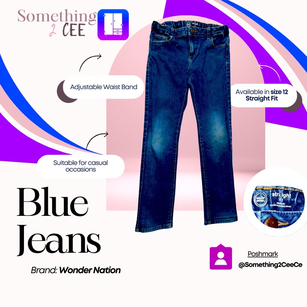 Wonder Nation Blue Jeans
Size: 12